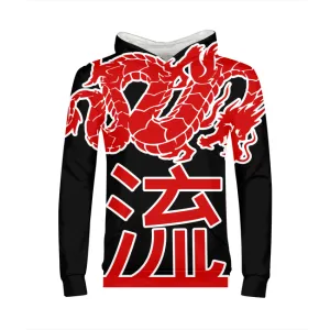 Kanji Japanese dragon Kids All-Over Print Hoodie