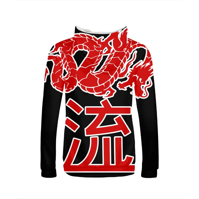 Kanji Japanese dragon Womens All-Over Print Hoodie