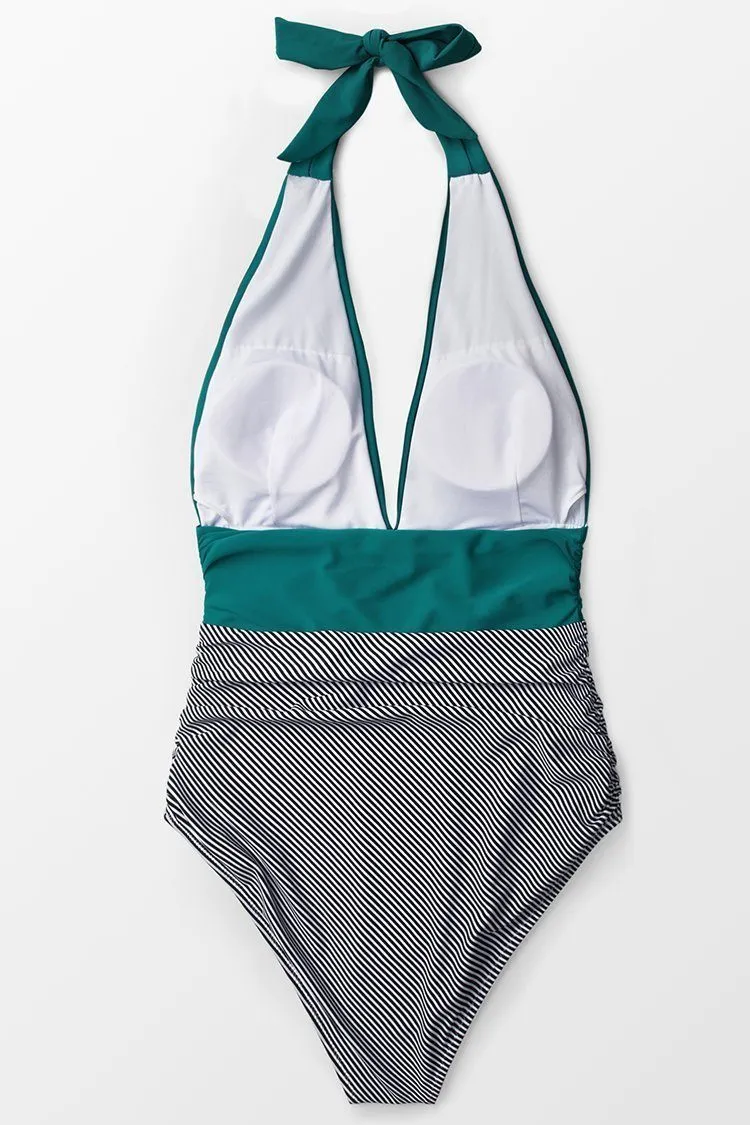 Keeping You Accompanied Stripe One Piece Swimsuit