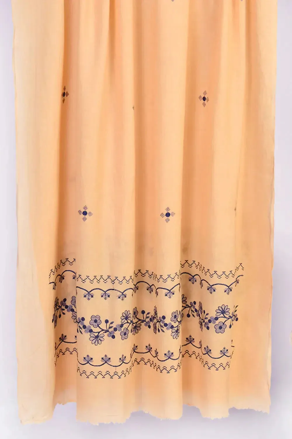 KHAS STORES - Embroidered Shawl-5 Mustard