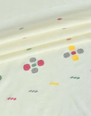 KHAS STORES - Khaddi Embroidered Shawl-5 Off White