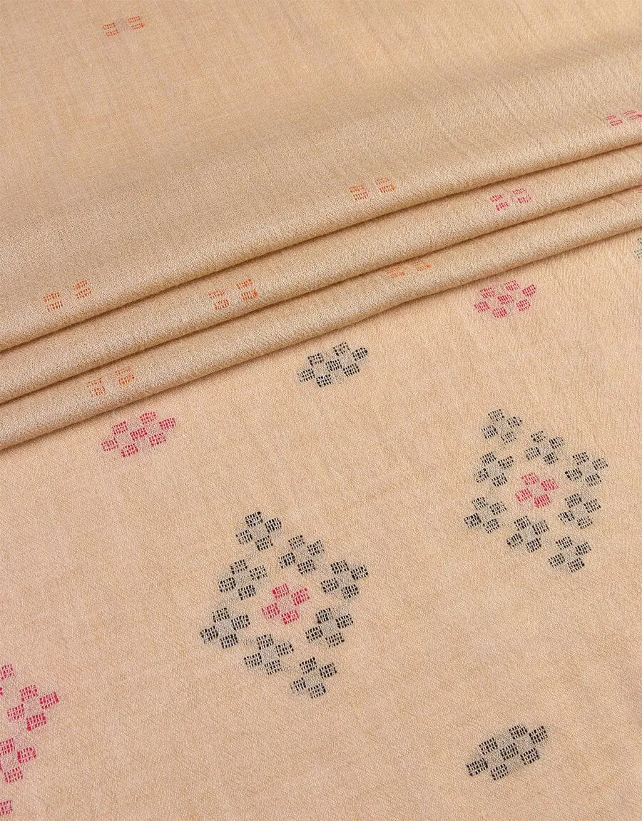 KHAS STORES - Khaddi Embroidered Shawl-8 Beige