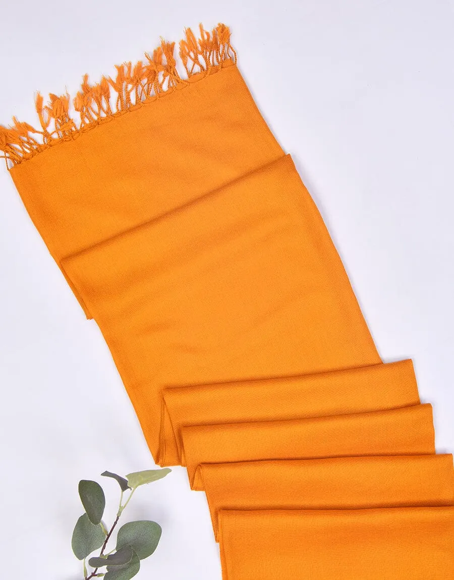 KHAS STORES - Plain Wool Shawl-Mustard