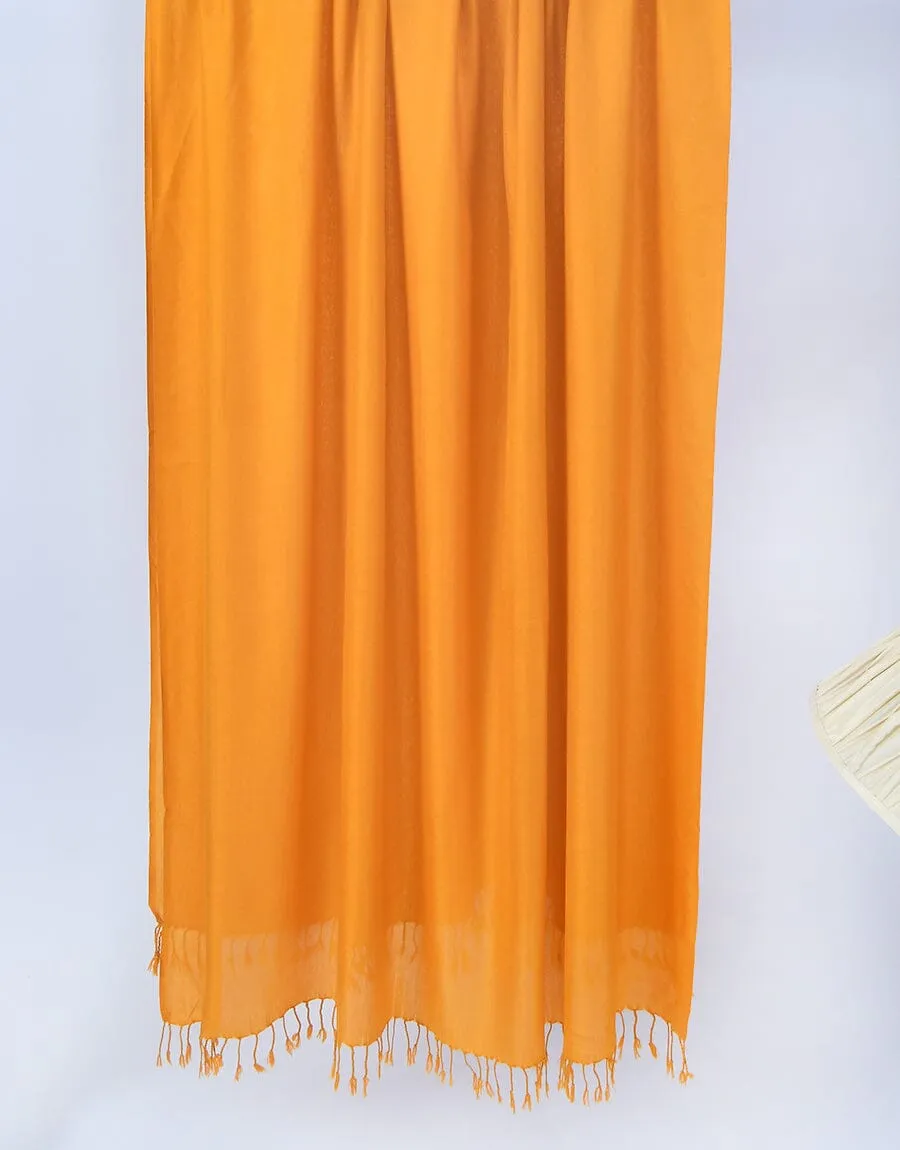 KHAS STORES - Plain Wool Shawl-Mustard