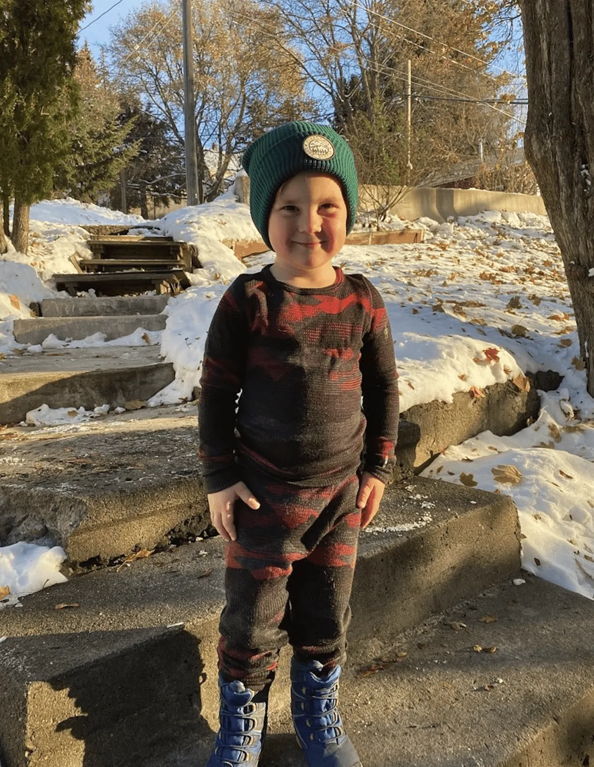 Kids Merino 250 Baselayer Pattern Bottom