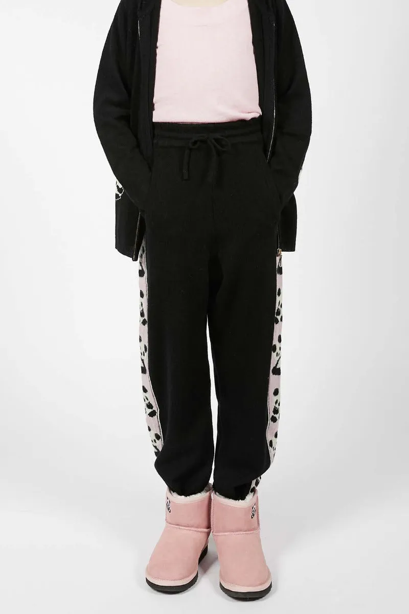 Kids Panda Cashmere Track Pants