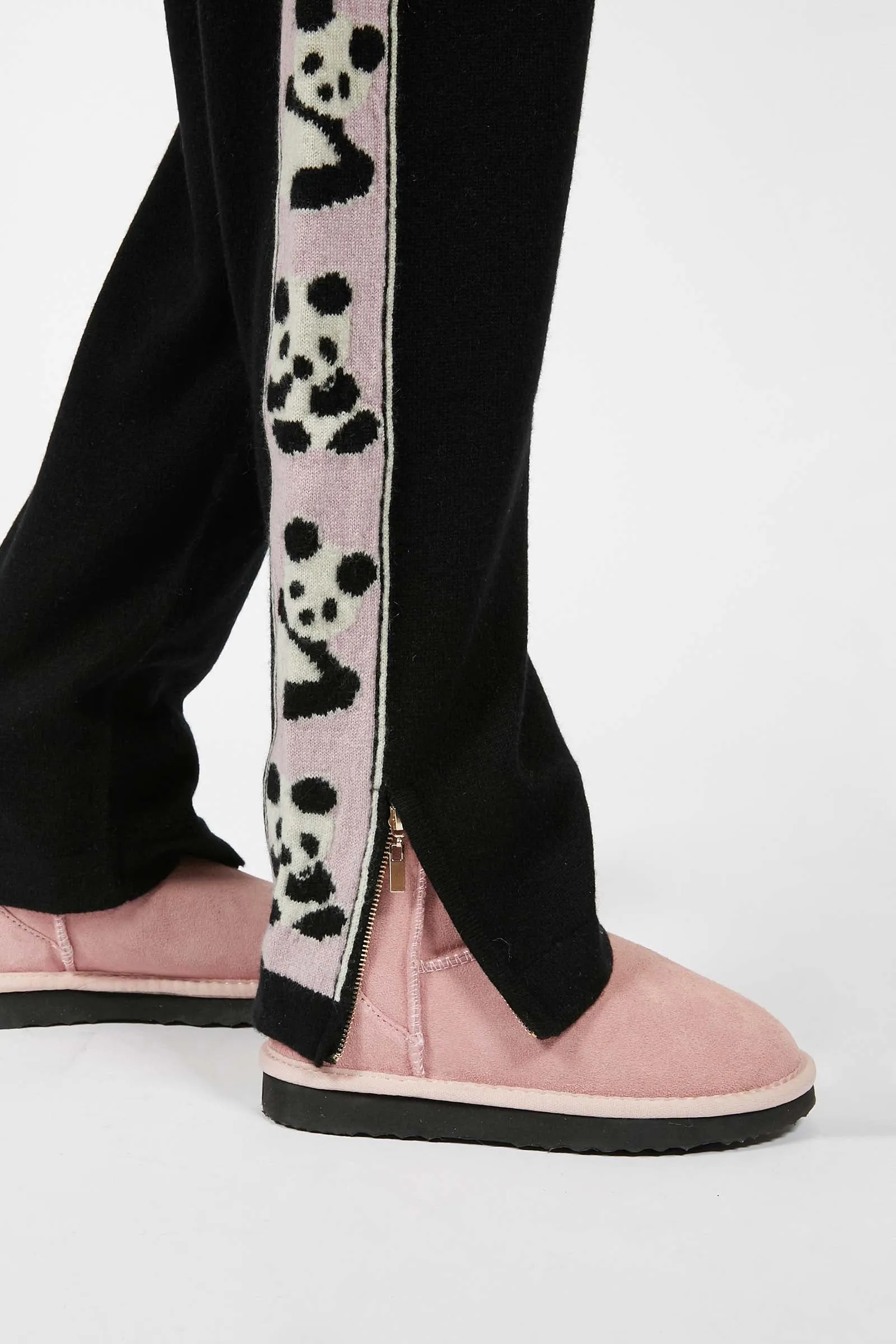 Kids Panda Cashmere Track Pants