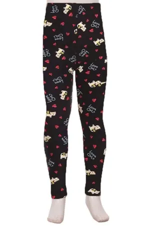 Kids "Love Cats" Print Leggings