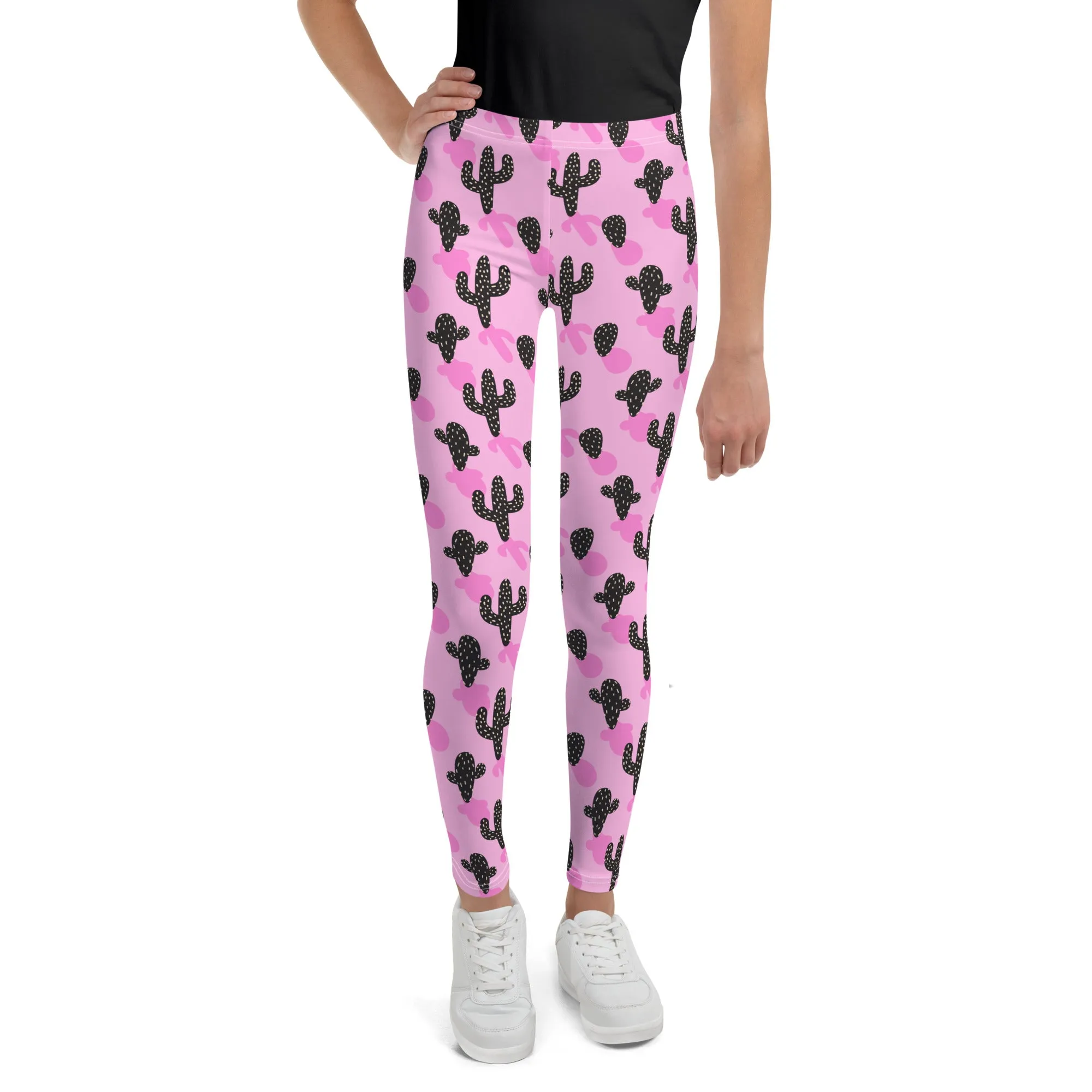 Kids/Youth Pink Cactus Leggings