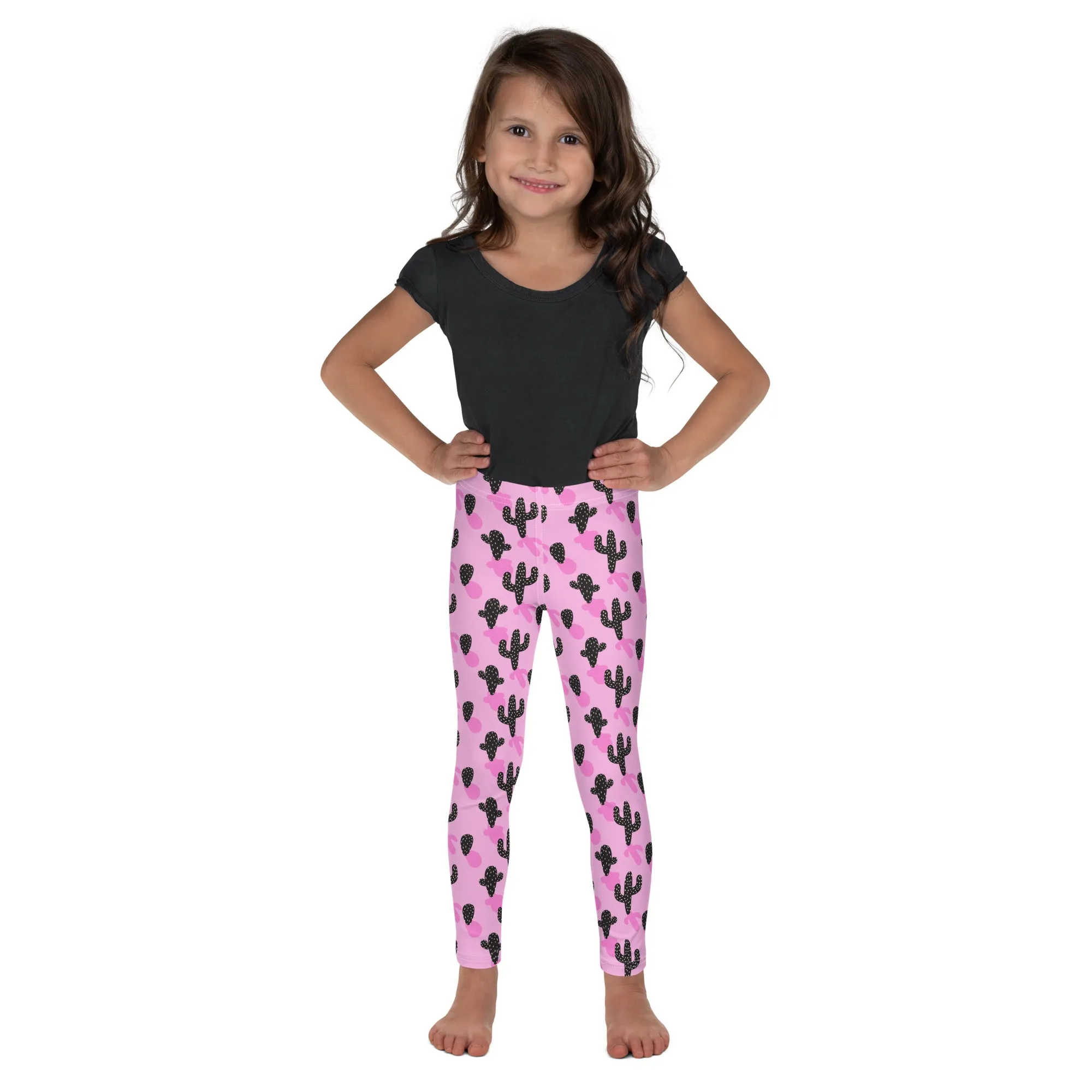 Kids/Youth Pink Cactus Leggings