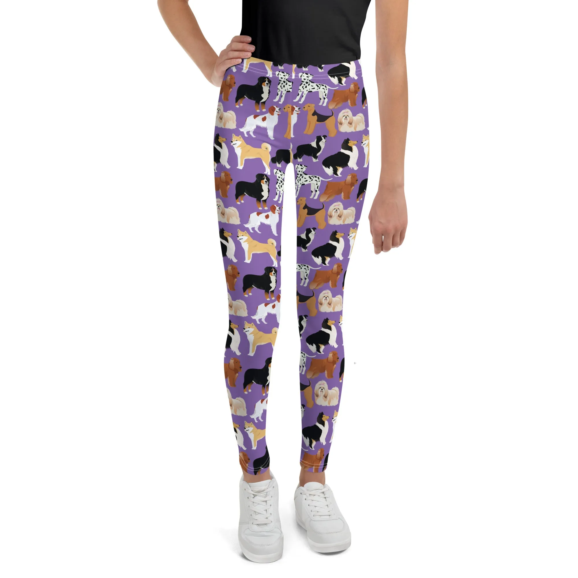 Kids/Youth Purple Dogs Leggings