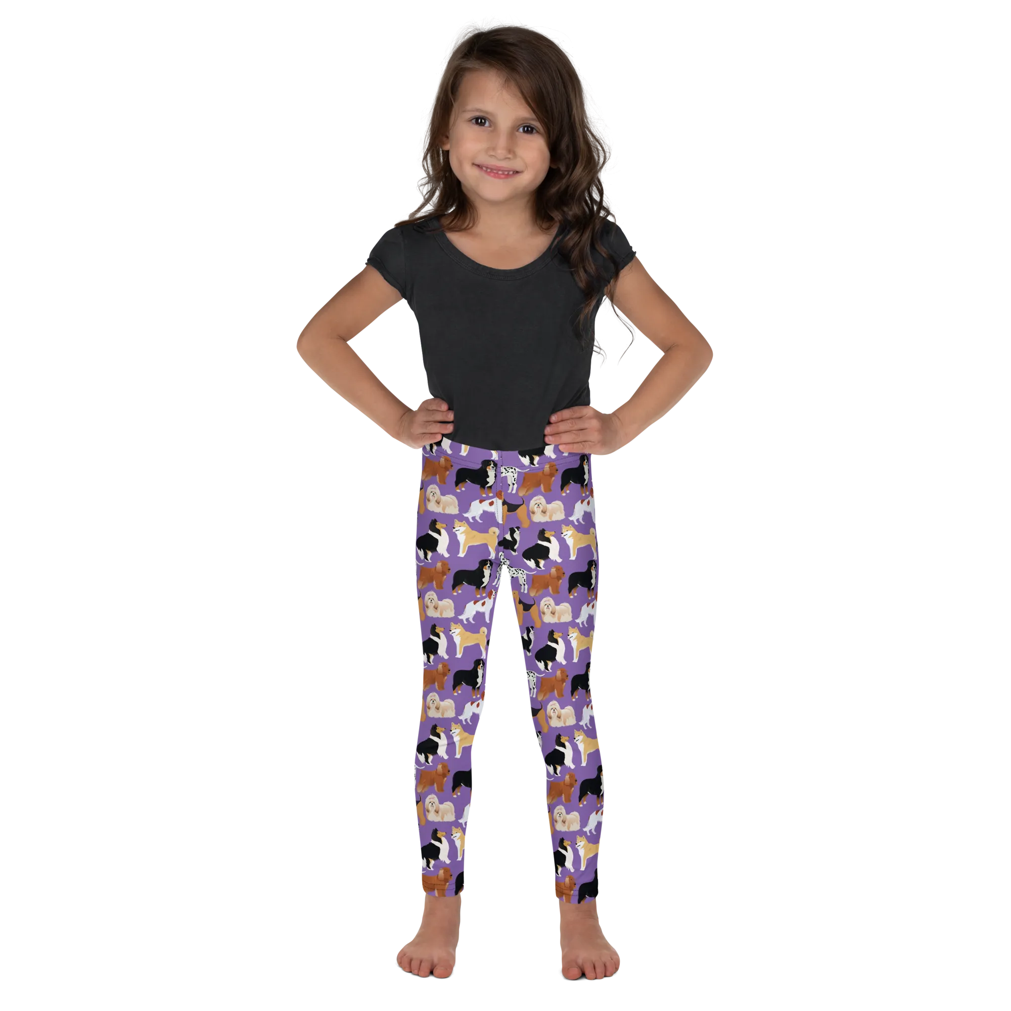 Kids/Youth Purple Dogs Leggings