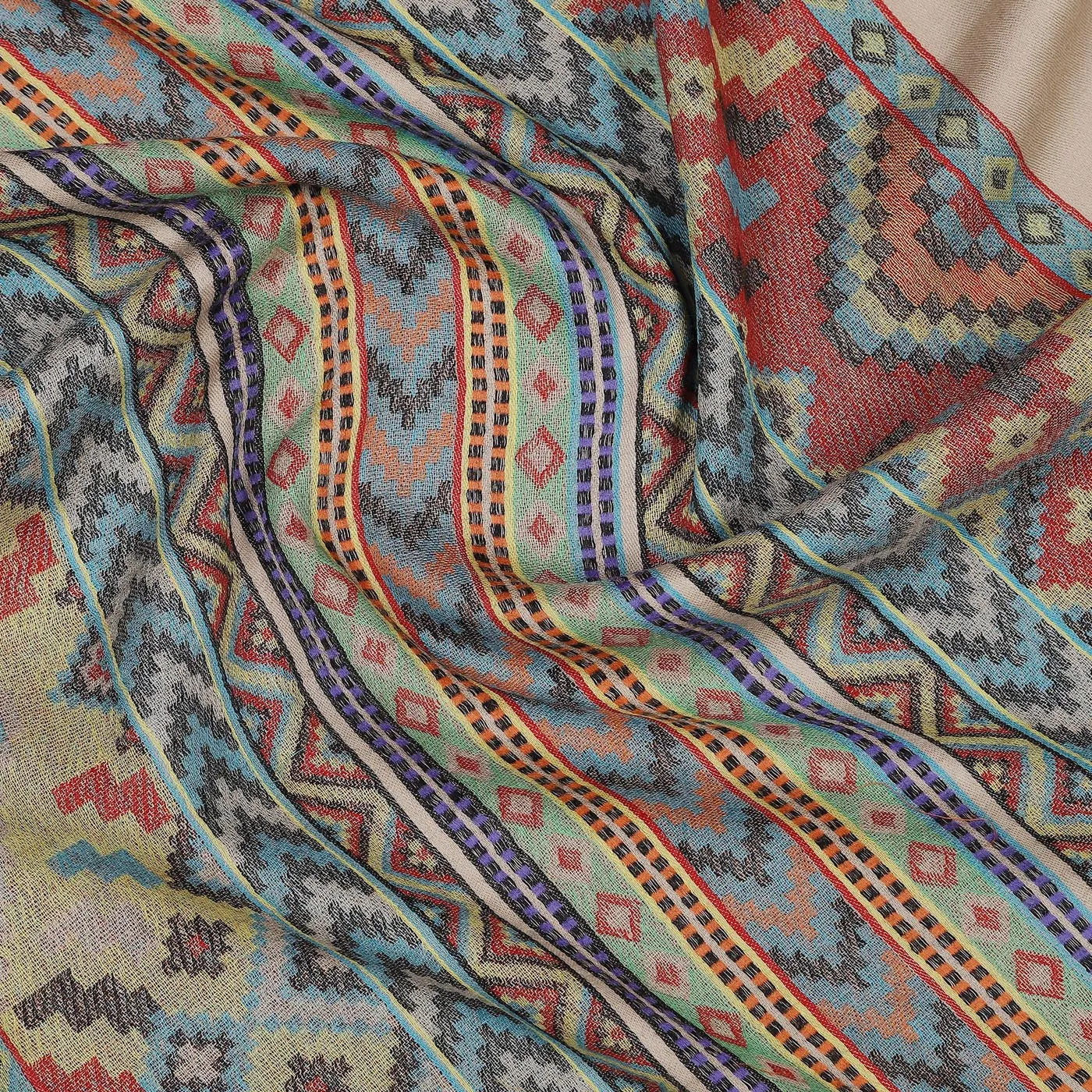 Kullu Jacquard Woolen Shawl