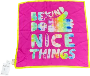 Kurt Geiger Pink Small Bandana Be Kind Scarf