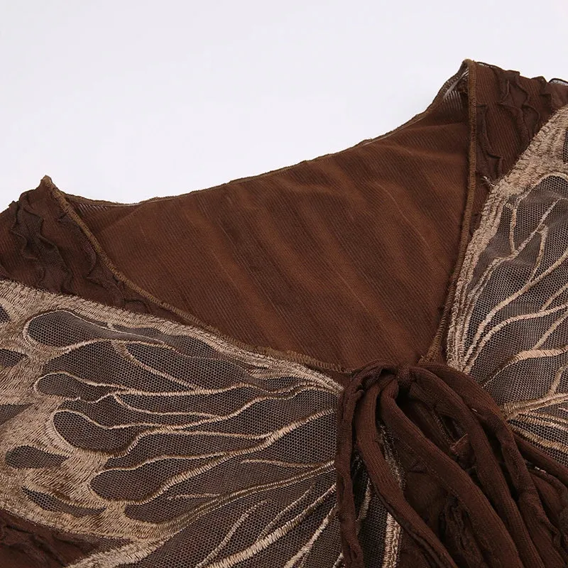 Lace Butterfly Patchwork Cardigan Top