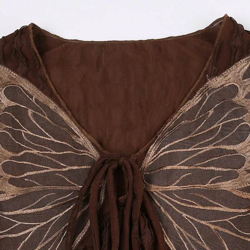 Lace Butterfly Patchwork Cardigan Top