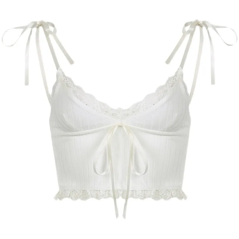 LACE PANEL LOW NECK CAMISOLE UB97012