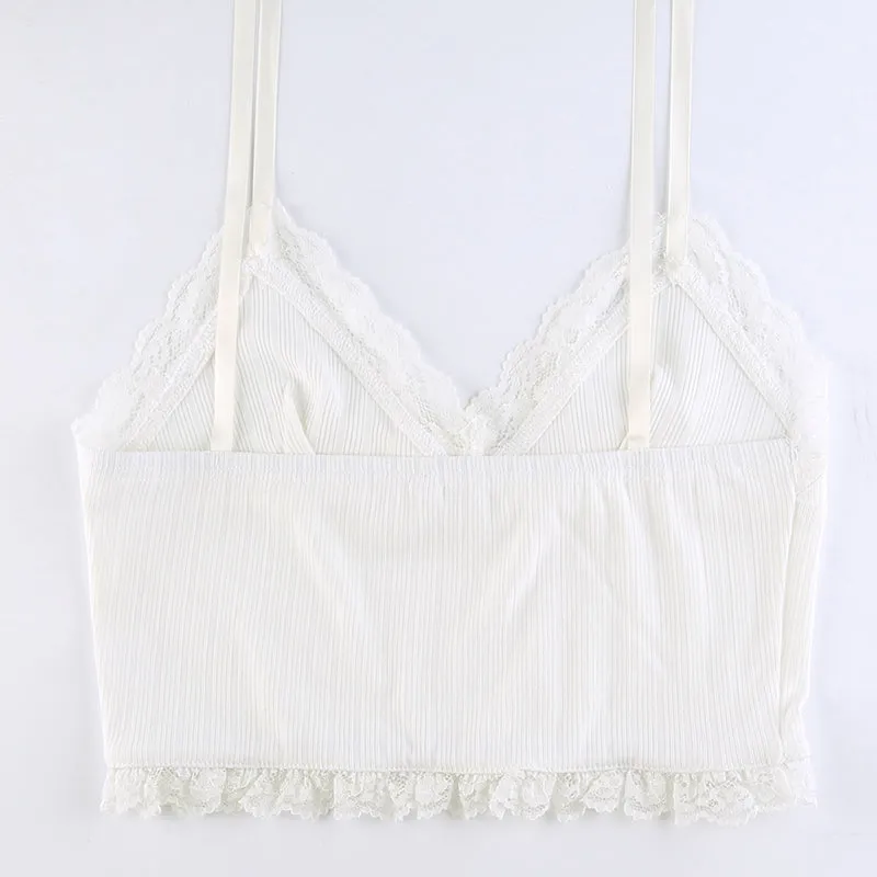 LACE PANEL LOW NECK CAMISOLE UB97012