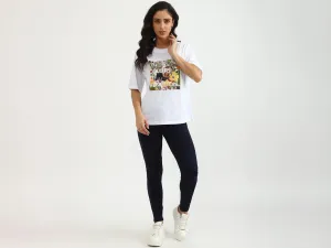 Ladies Round Neck Printed T-Shirt