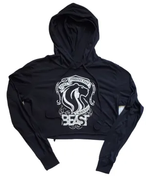 Lady Lioness Black Crop Top Hoodie