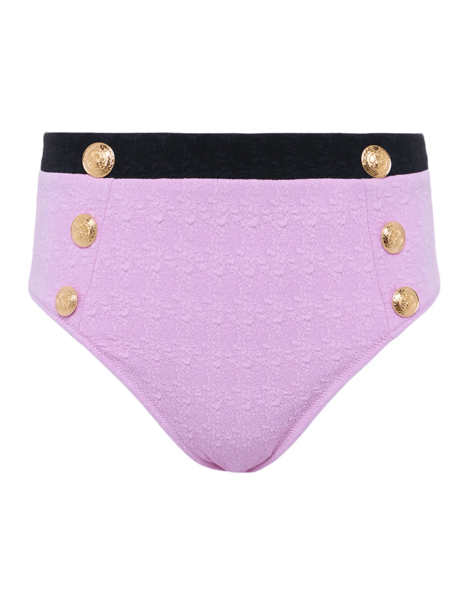 L'Agence Vanessa Color-Block High Waisted Bikini Bottom