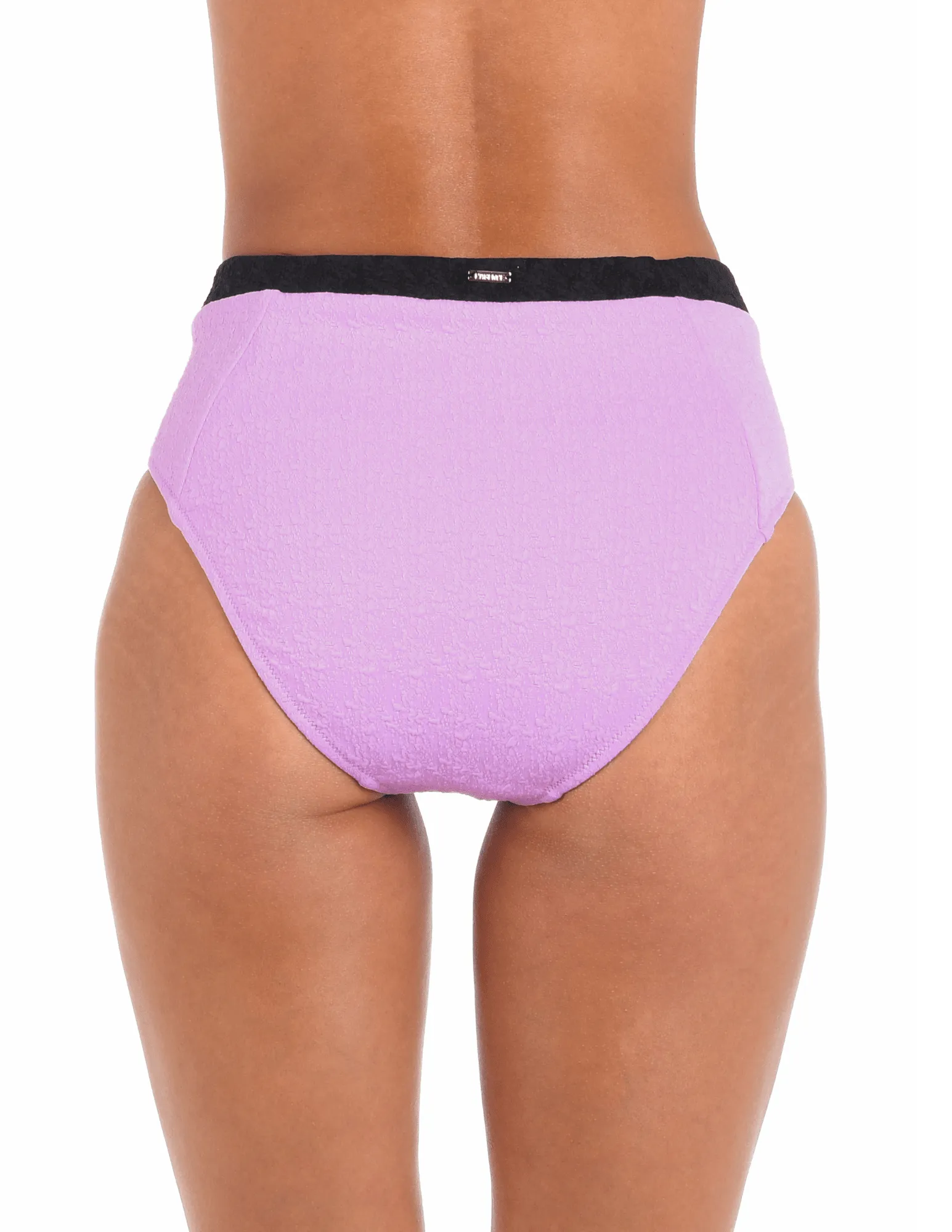 L'Agence Vanessa Color-Block High Waisted Bikini Bottom