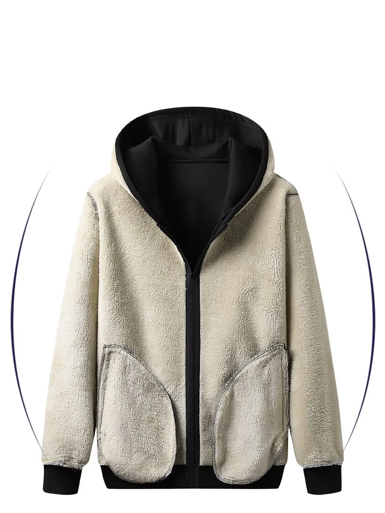 Lamb Cashmere Hoodie Pant Warmy Tracksuit Sets For Men Women