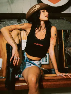 LAST RODEO LOW CROP - VINTAGE BLACK