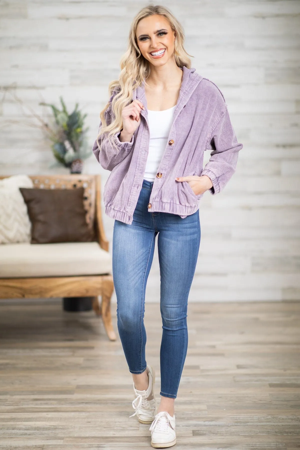 Lavender Corduroy Jacket