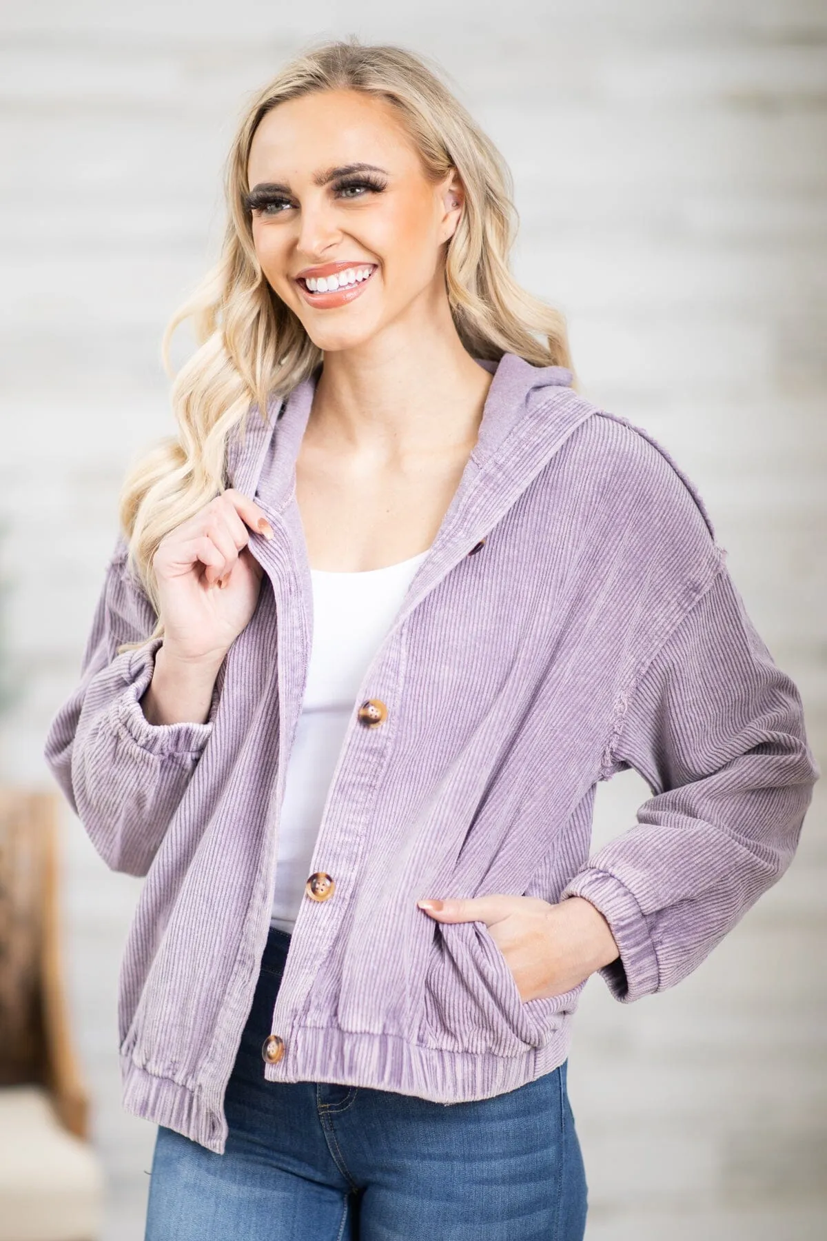 Lavender Corduroy Jacket
