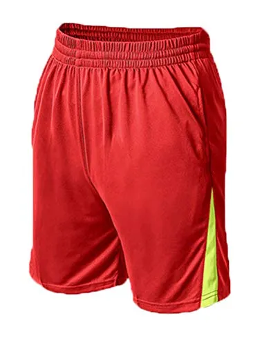 Lavnis Men's Casual Tracksuit Short Sleeve Running Jogging Athletic Sports T-Shirts and Shorts Suit Set Red S