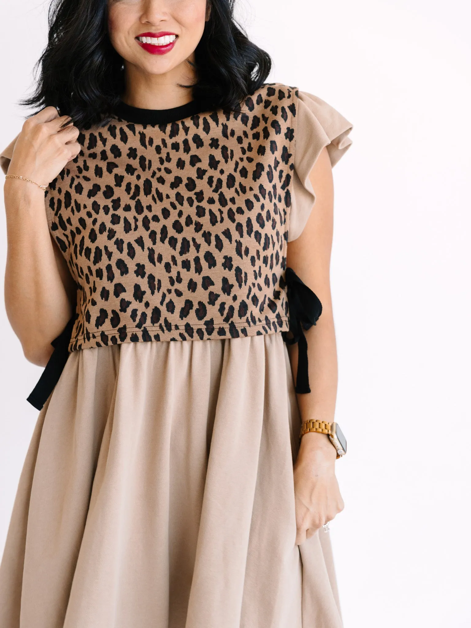 Layers of Leopard Knit Dress