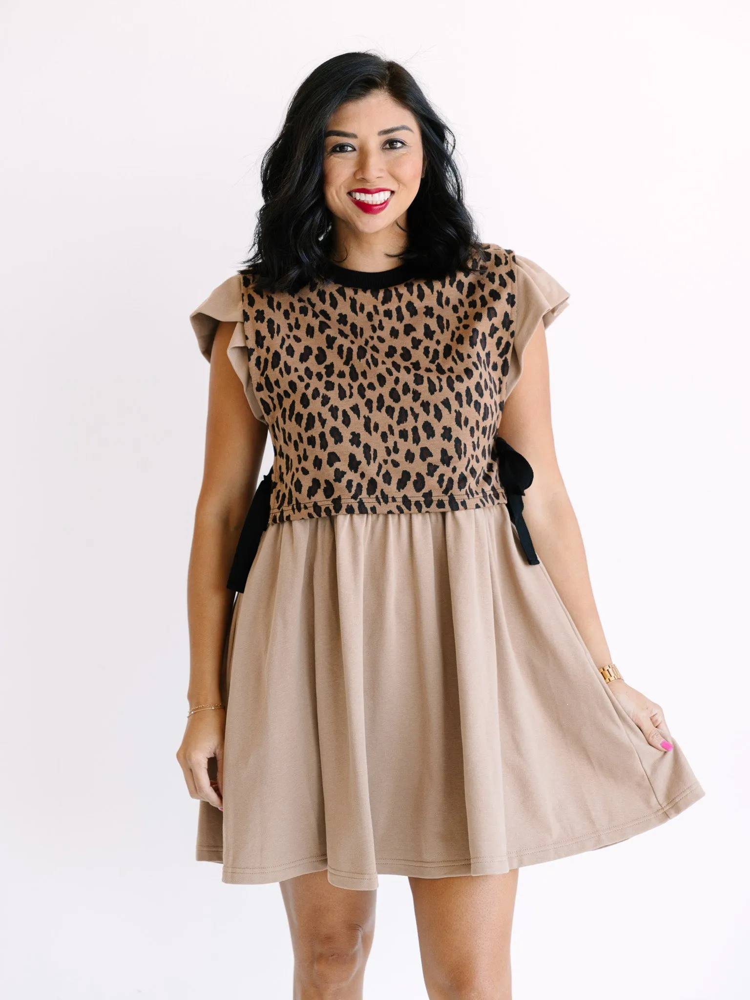 Layers of Leopard Knit Dress