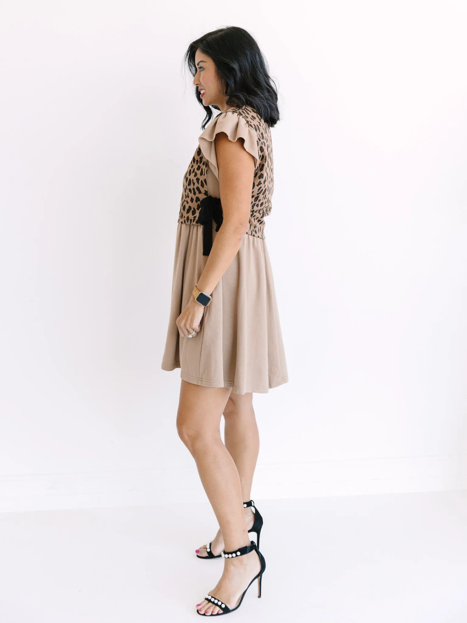 Layers of Leopard Knit Dress