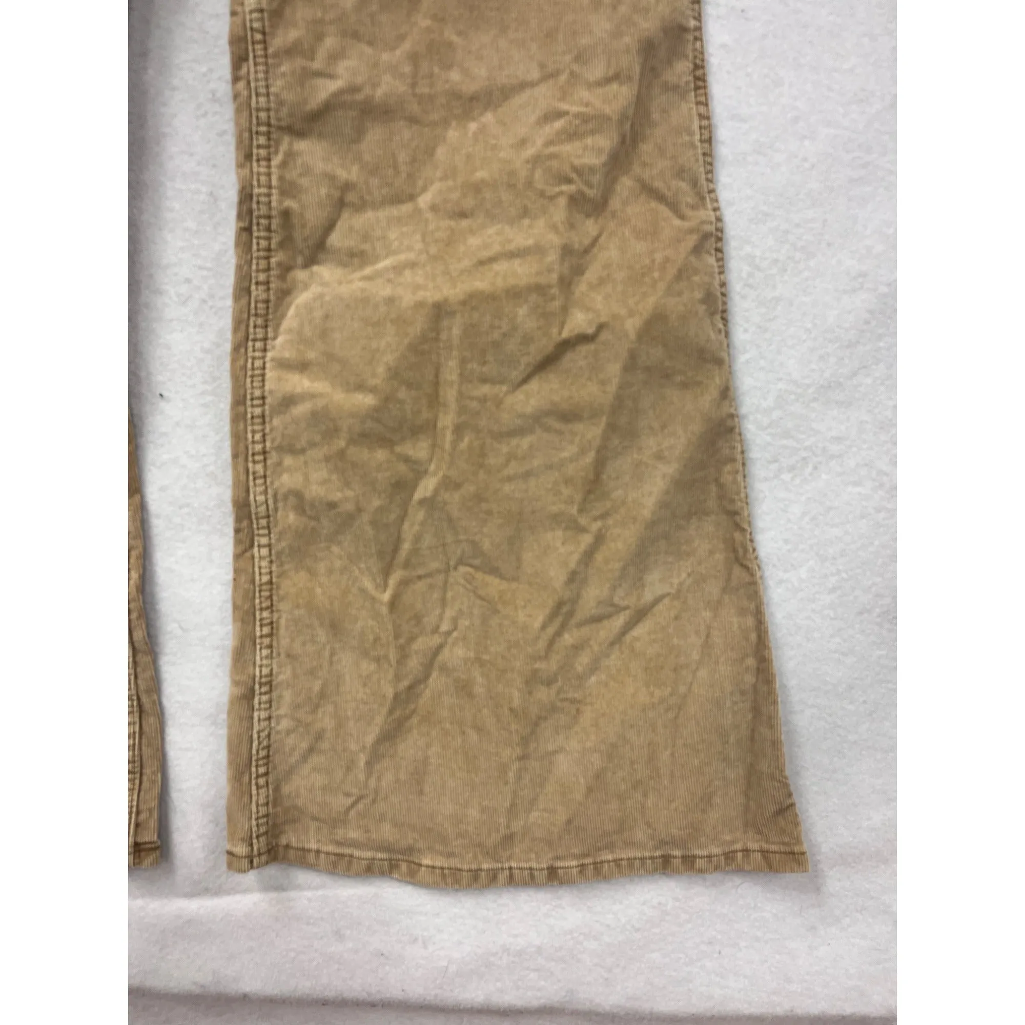 Lee High Rise Flare Corduroy Pants 34x34 Beige #8139