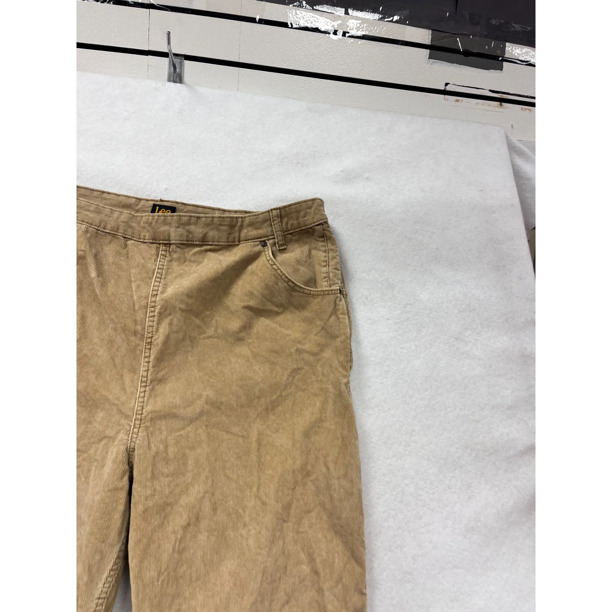 Lee High Rise Flare Corduroy Pants 34x34 Beige #8139
