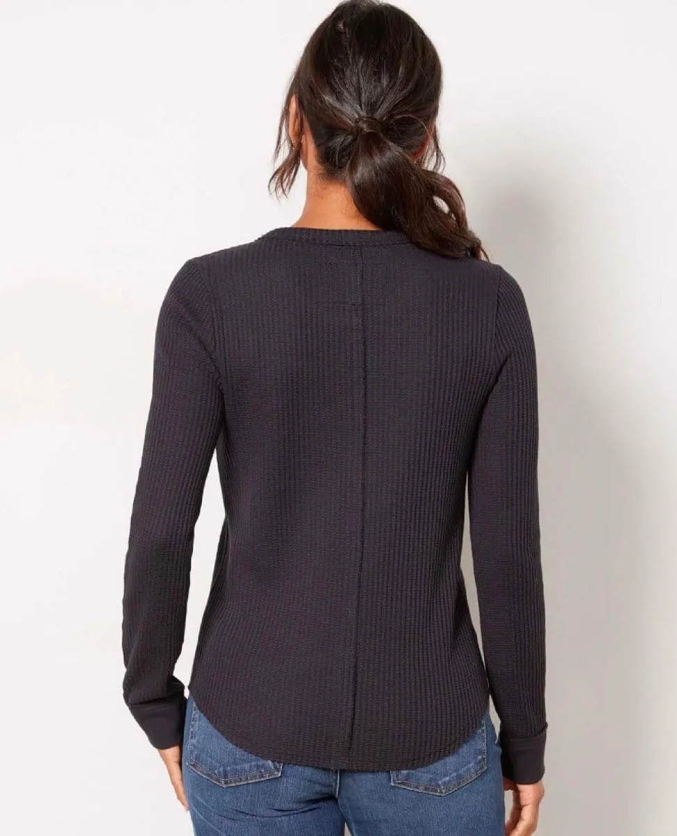Legend Apres Waffle Henley Charcoal Heather