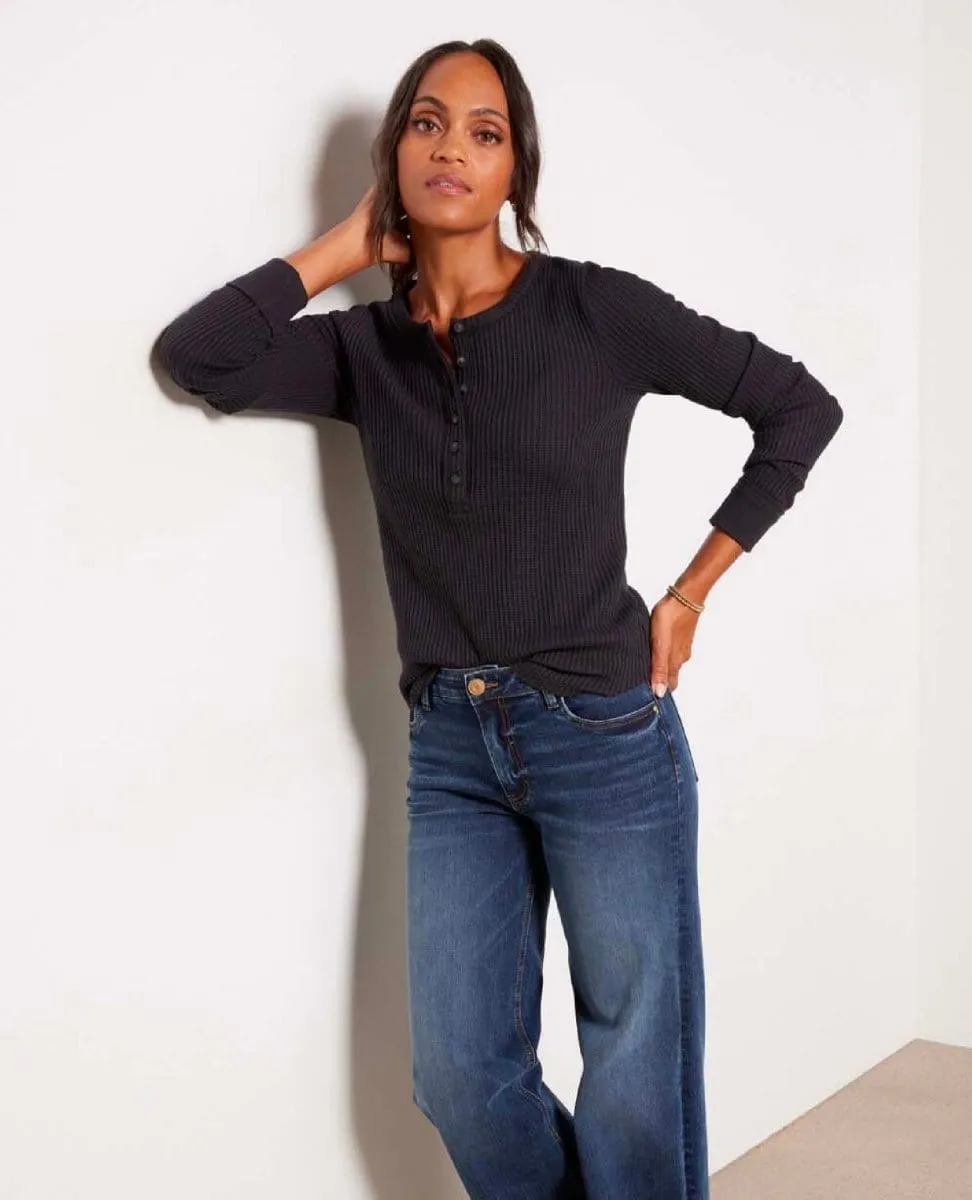 Legend Apres Waffle Henley Charcoal Heather