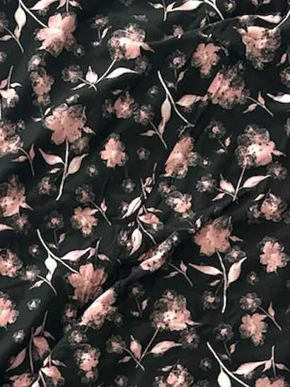 Leggings - Black Mauve Floral