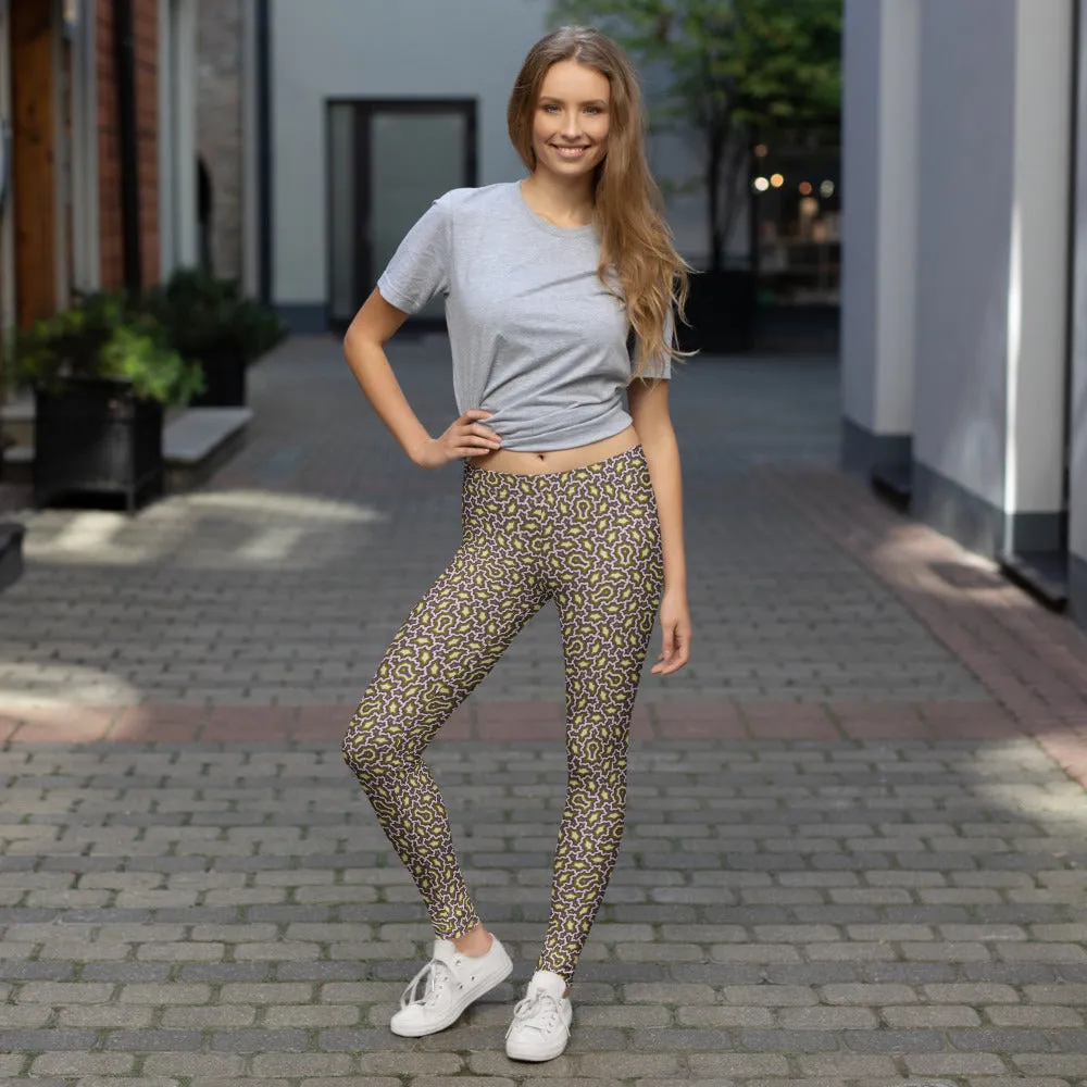Leggings Geometric Pattern – Angelic Mexicana Purple Gold