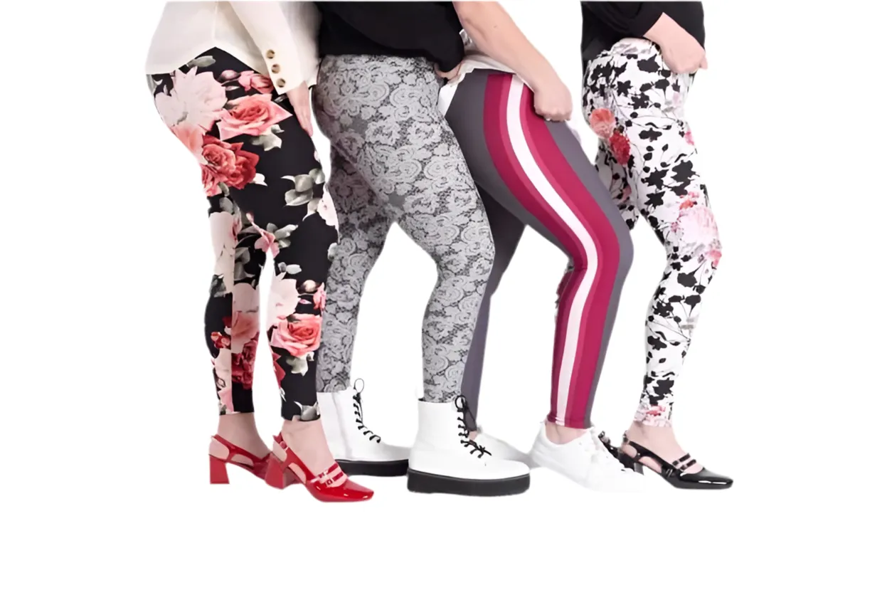 Leggings - Navy Distressed Texture