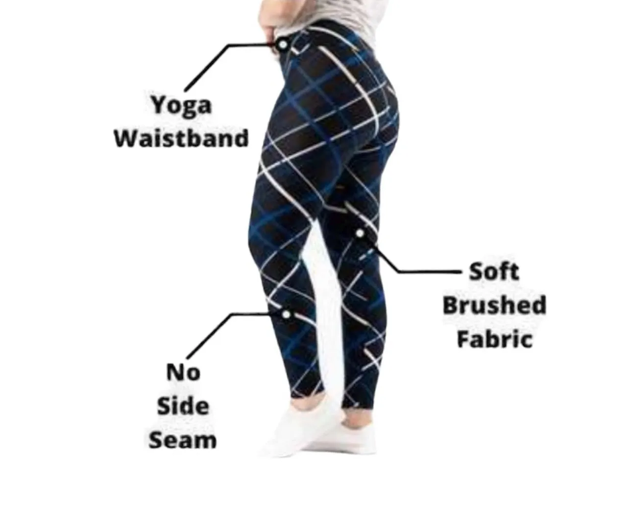 Leggings - Navy Distressed Texture