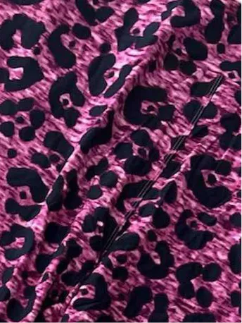 Leggings - Purple Black Heather Cheetah