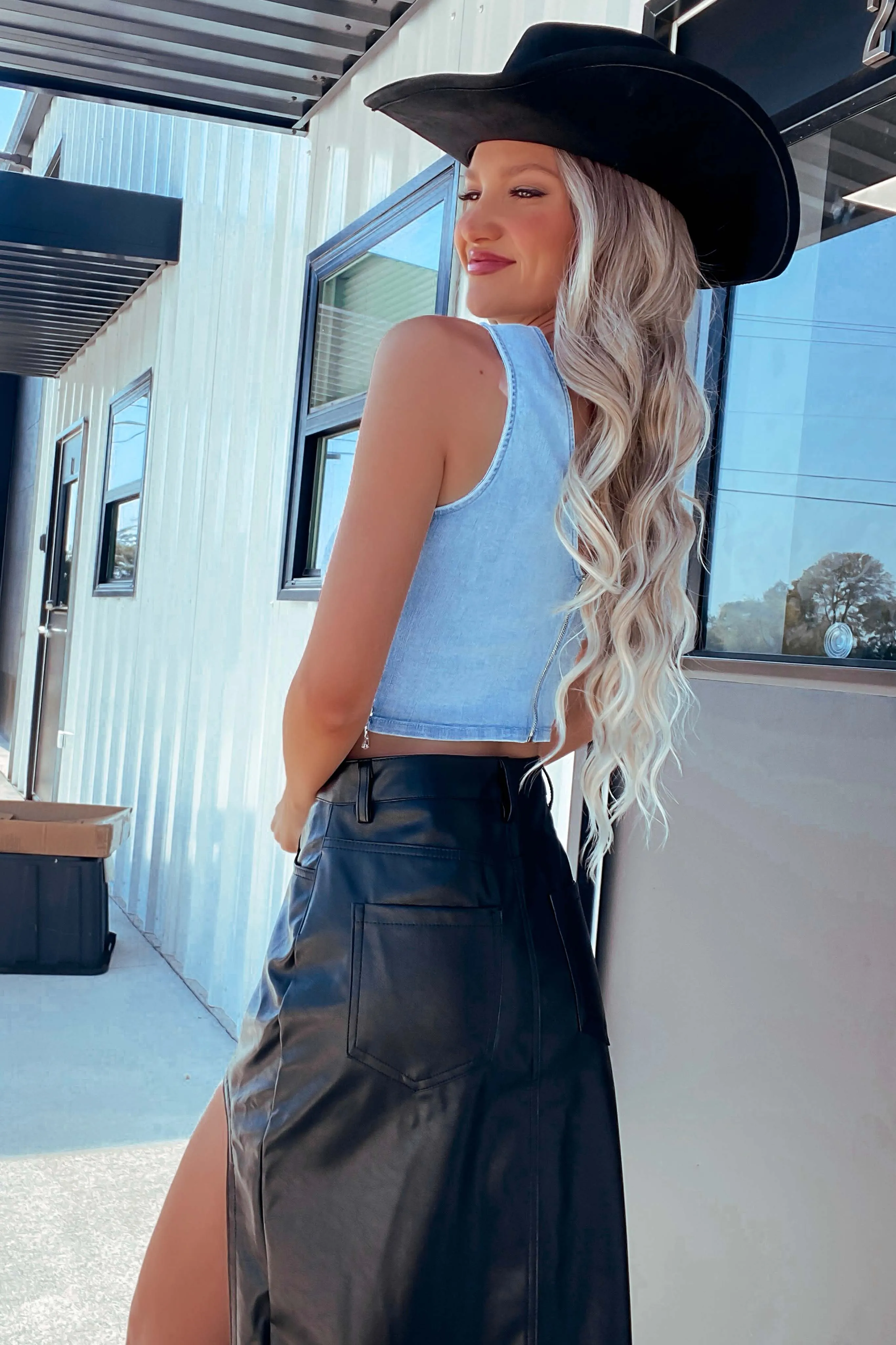 Leighton Rhinestone Tassel Top