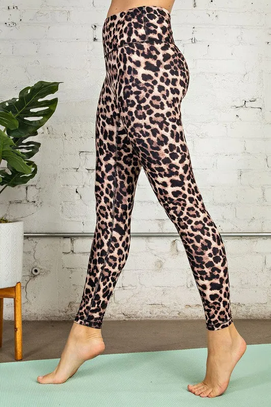 Leopard Leggings - Brown