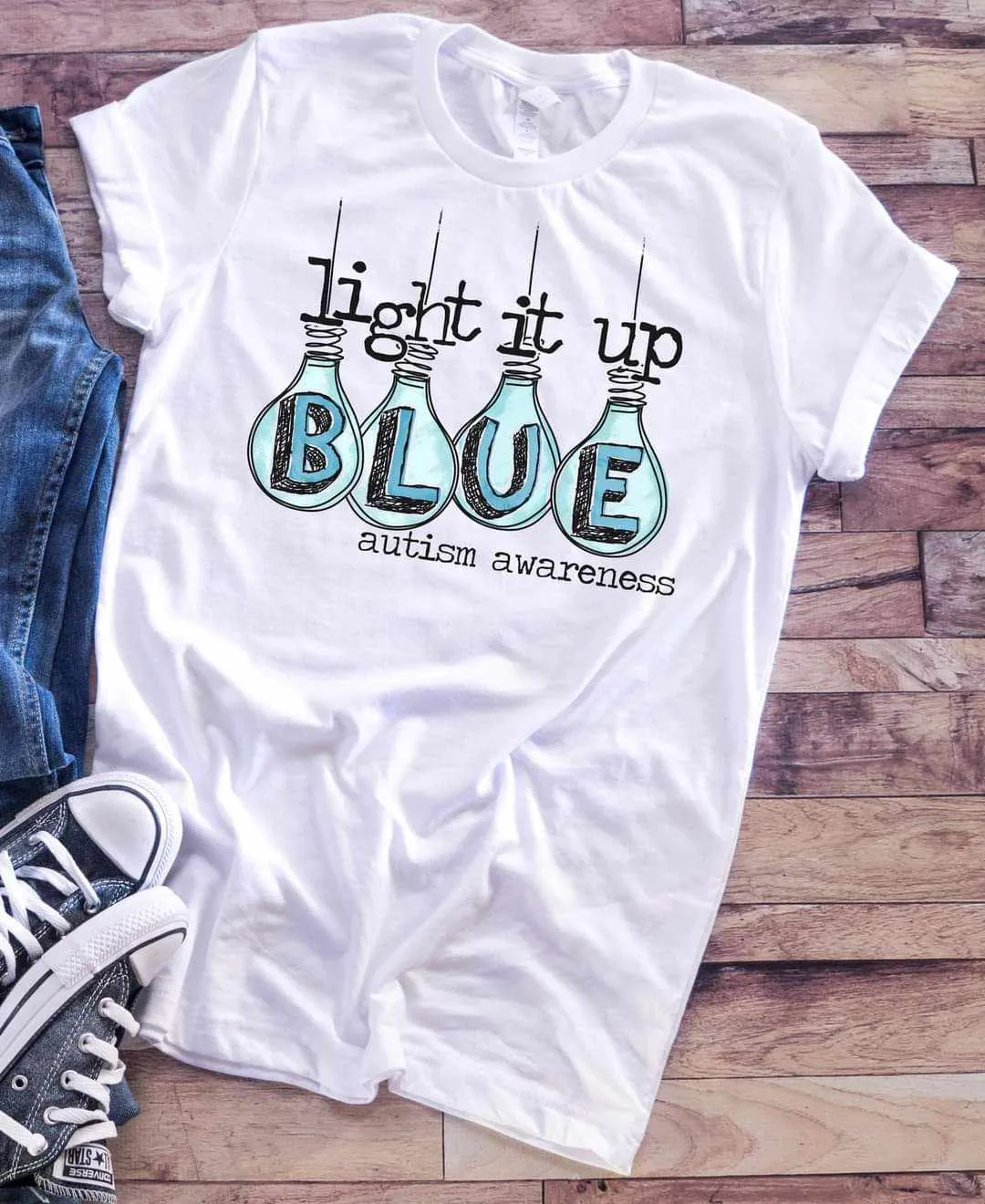 Light It Up Blue Graphic Tee