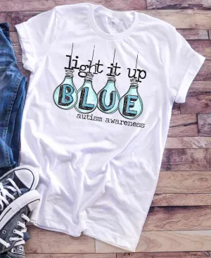Light It Up Blue Graphic Tee