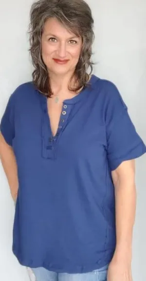 Light Navy short sleeve top