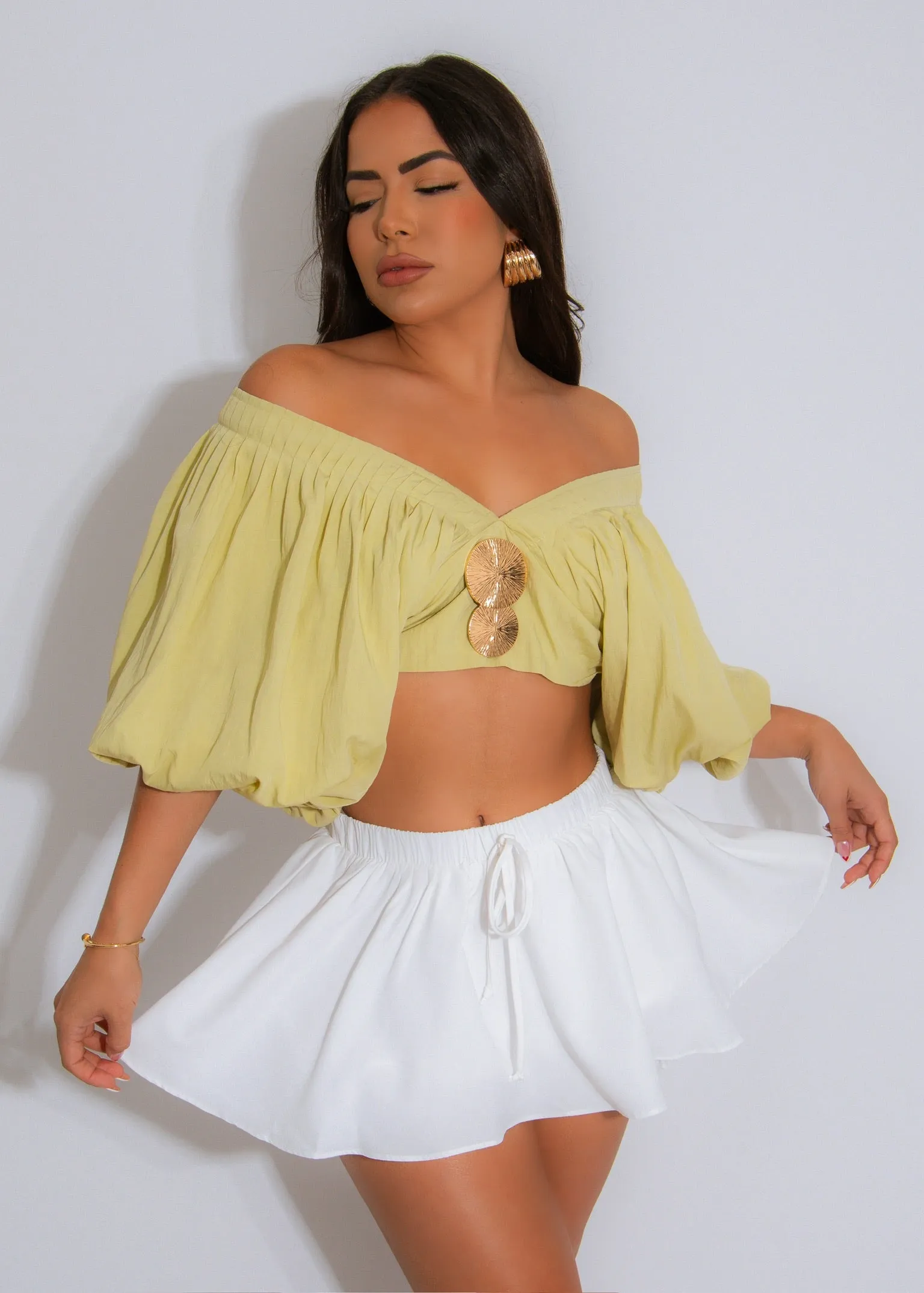 Like It Like That Crop Top Green