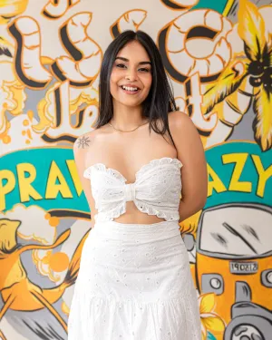 Lil Bow Smocked Tube Top - White